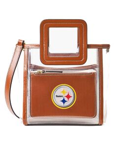Женская прозрачная мини-сумка Shirley Pittsburgh Steelers Staud, коричневый