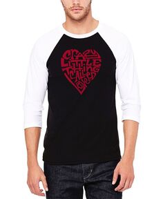 Мужская бейсбольная футболка Crazy Little Thing Called Love реглан с надписью Art LA Pop Art, черный