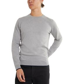 Мужской легкий пуловер приталенного кроя с круглым вырезом Kenneth Cole, серый
