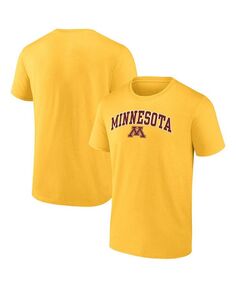 Мужская золотая футболка с логотипом Minnesota Golden Gophers Campus Fanatics, золото