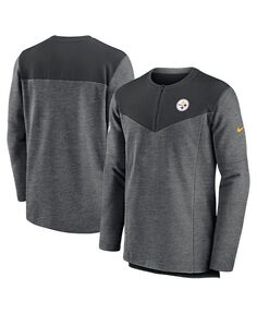 Мужская темно-серая куртка Pittsburgh Steelers Sideline Lockup Performance с молнией на четверть Nike, серый