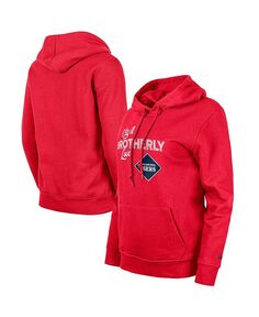 Женский красный пуловер с капюшоном Philadelphia 76ers 2023/24 City Edition New Era, красный