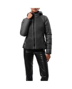 Женская куртка с присборками из глянцевого нейлона Bernardo, черный