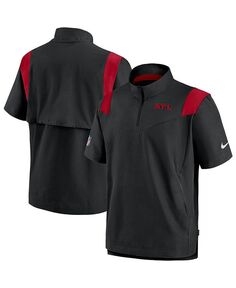 Мужская черная куртка Atlanta Falcons Sideline Coaches с короткими рукавами и молнией четверть Nike, черный