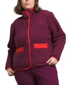 Флисовая куртка больших размеров Cragmont с застежкой спереди The North Face, красный