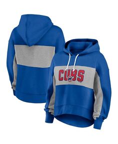 Женский пуловер с капюшоном больших размеров Royal Chicago Cubs Profile, синий