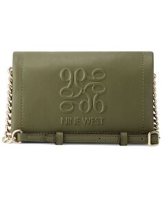 Женская мини-сумка через плечо Emmaline с клапаном Nine West, зеленый