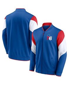 Мужская фирменная куртка с молнией во всю длину Royal Philadelphia 76Ers League Best Performance Fanatics, синий