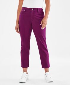 Женские джинсы-капри с пышной посадкой со средней посадкой Style &amp; Co, фиолетовый