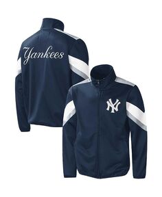 Мужская темно-синяя куртка с молнией во всю длину New York Yankees Earned Run G-III Sports by Carl Banks, синий