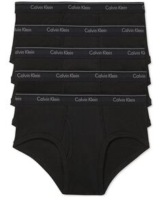 Мужские классические хлопковые трусы (5 шт.), нижнее белье Calvin Klein, черный