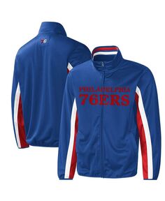 Мужская спортивная куртка с молнией и полной молнией Royal Philadelphia 76ers Contender Wordmark G-III Sports by Carl Banks, синий