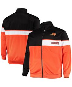 Мужская спортивная куртка с молнией во всю длину черного и оранжевого цвета Phoenix Suns Big and Tall Profile, мультиколор