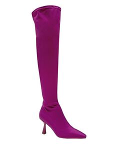 Женские ботфорты выше колена Fritz с очень широкими ботфортами — увеличенные размеры 10–14 SMASH Shoes, фиолетовый