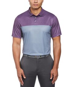 Мужская рубашка-поло для гольфа с короткими рукавами и блочным принтом Airflux Birdseye PGA TOUR, фиолетовый