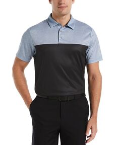 Мужская рубашка-поло для гольфа с короткими рукавами и блочным принтом Airflux Birdseye PGA TOUR, цвет Tradewinds