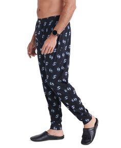 Мужские ночные брюки свободного кроя с охлаждающим принтом DropTemp SAXX, черный