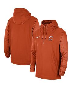 Мужская оранжевая куртка с капюшоном на молнии Clemson Tigers 2023 Sideline Player Nike, оранжевый
