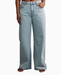 Женские свободные широкие джинсы COTTON ON, цвет Palm Blue