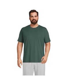 Мужская футболка с коротким рукавом Super-T для высоких мужчин Lands&apos; End, зеленый