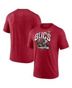 Мужская красная футболка с логотипом Tampa Bay Buccaneers End Round Tri-Blend Fanatics, красный