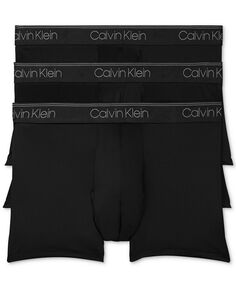 Комплекты мужского эластичного нижнего белья из микрофибры с низкой посадкой (3 шт.) Calvin Klein, цвет Black