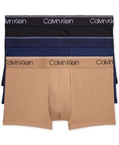 Комплекты мужского эластичного нижнего белья из микрофибры с низкой посадкой (3 шт.) Calvin Klein, цвет Black/tigers Eye/navy