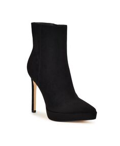 Женские классические ботинки Danise на шпильке с острым носком Nine West, цвет Black- Faux Suede