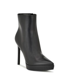 Женские классические ботинки Danise на шпильке с острым носком Nine West, цвет Black Smooth- Faux Leather Polyurethane
