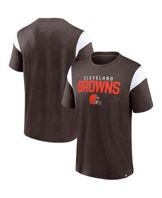 Мужская коричневая футболка с логотипом Cleveland Browns Home Stretch Team Fanatics, коричневый