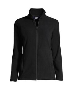Женская флисовая куртка на молнии для миниатюрных размеров Lands&apos; End, черный