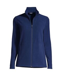 Женская флисовая куртка на молнии для миниатюрных размеров Lands&apos; End, синий