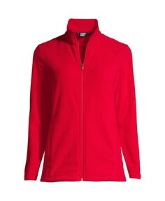 Женская флисовая куртка на молнии для миниатюрных размеров Lands&apos; End, красный