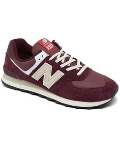 Мужские повседневные кроссовки 574 от Finish Line New Balance, цвет Maroon, Gray