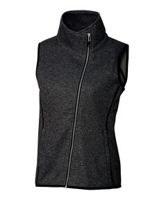 Женский свитер больших размеров с гротом, вязаный асимметричный жилет Cutter &amp; Buck, серый