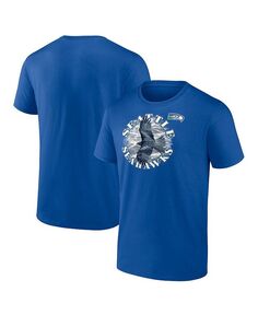 Мужская футболка с логотипом Royal Seattle Seahawks Big and Tall Sporting Chance Fanatics, синий