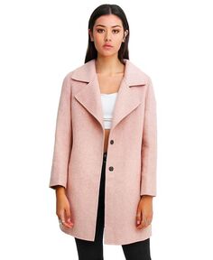 Женская куртка Ex Boyfriend из смесовой шерсти большого размера Belle &amp; Bloom, розовый