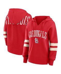 Женский красный пуловер с v-образным вырезом и худи с логотипом St. Louis Cardinals Bold Move Fanatics, красный