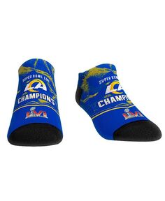 Мужские и женские носки Los Angeles Rams Super Bowl LVI Champions Мраморные низкие носки до щиколотки Rock &apos;Em, синий