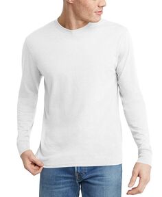 Мужская футболка Originals Tri-Blend с длинным рукавом Hanes, белый