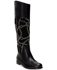 Женские асимметричные ботинки для верховой езды Justine Lauren Ralph Lauren, цвет Black Embellishment