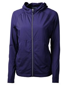 Женская куртка Adapt Eco Knit Hybrid из переработанного материала на молнии на всю длину Cutter &amp; Buck, цвет College purple