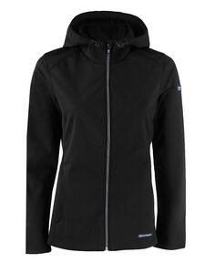 Женская куртка Evoke Eco Softshell из переработанного материала с полной молнией Cutter &amp; Buck, цвет Black
