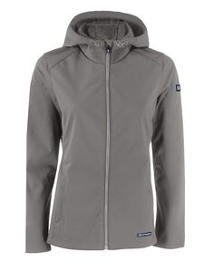 Женская куртка Evoke Eco Softshell из переработанного материала с полной молнией Cutter &amp; Buck, цвет Elemental grey