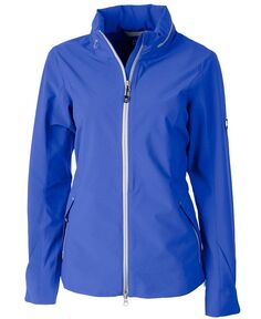 Эластичная женская дождевая куртка с водоотталкивающей пропиткой и полной молнией Cutter &amp; Buck, синий
