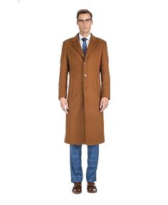 Мужская длинная шерстяная куртка длиной до колена с тремя пуговицами, пальто, верхнее пальто Braveman, цвет Camel