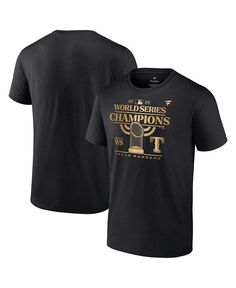 Мужская черная футболка Fanatics с логотипом Texas Rangers 2023 World Series Champions Big and Tall Parade Profile, черный