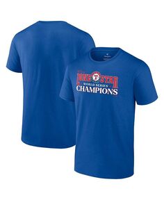Мужская футболка с логотипом Royal Texas Rangers 2023 World Series Champions Hitting Streak Fanatics, синий