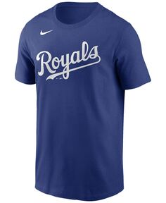 Мужская футболка Kansas City Royals с надписью Swoosh Nike, синий