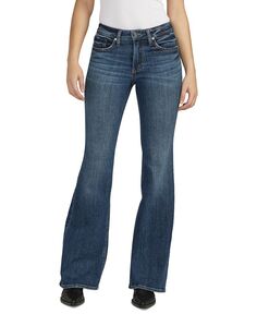 Женские расклешенные джинсы со средней посадкой Most Wanted Silver Jeans Co., синий